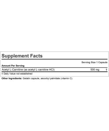 Andrew Lessman Acetyl L-Carnitine 500mg - 60 Capsules - Nervous System Support for Energy & Brain Health - Buy Online on GoSupps.com