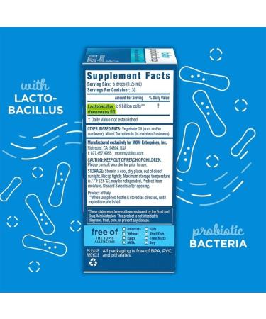 Mommy's Bliss Baby Probiotic Drops - Natural Gas, Colic & Constipation Relief for Newborns - 0.34 Fl Oz - Buy Online on GoSupps.com