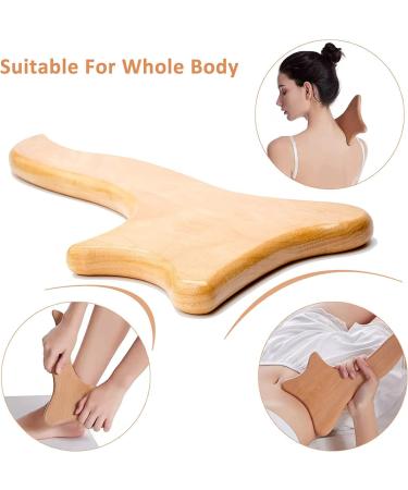 Wood Lymphatic Drainage Gua Sha Tool - Anti-Cellulite Massage Device for Back Arms and Legs | Natural Wooden Therapy for Soft Tissue Relief - Buy Online on GoSupps.com