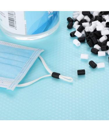 200PCS Adjustable Silicone Ear Loop Buckles for Non-Slip Comfort - Adult Kids Universal (100 Black, 100 White) - Buy Online on GoSupps.com