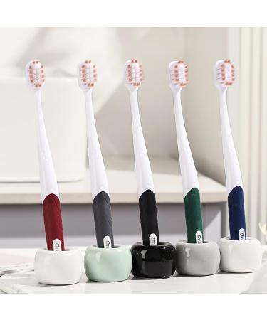 Soft Toothbrush Set - Ultra Fine Tapered Bristles for Effective Plaque Removal - Extra Soft 5pcs for Adults | International Shipping - Buy Online on GoSupps.com
