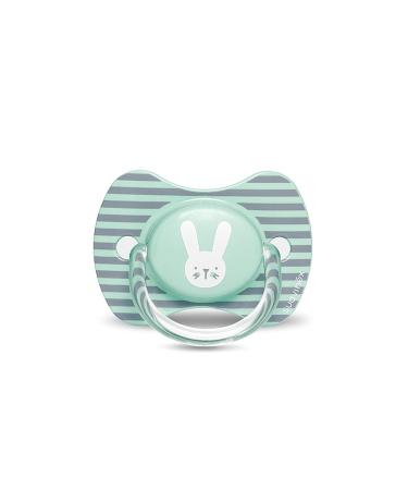 Suavinex Suavinex 306604 Premium Baby Schnuller 6-18 months silicone physiological nipple 0% bpa rabbit green stripes unisex rabbit green stripes 6-18 meses