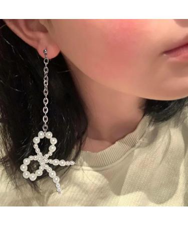 Buy Oralgos Elegant Pearl & Loop Dangling Earrings | Stylish Ear Piercing Jewelry & Accessories - International Shipping - Buy Online on GoSupps.com