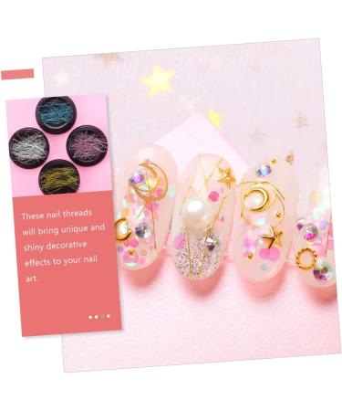 POPETPOP Manicure Wire 16 Boxes Nail Metal Threads Manicure Metal Threads Nail Ornaments Manicure Ornaments Nail Threads Nail Striping Tape Nail Metal Wire Adhesive Tape Charm Alloy - Buy Online on GoSupps.com