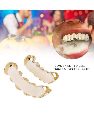 Shop Gold Hip Hop Grillz - Temporary Dentures & Bling Teeth Decoration for Halloween & Parties - Buy Online on GoSupps.com
