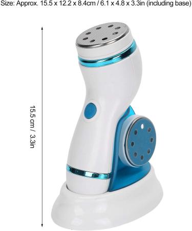 Electric Callus Remover Foot Scrubber Foot File Hard Skin Remover Pedicure Tools with 4 Replacement Grinding For Cracked Heels and Dead Skin(Blue) - Buy Online on GoSupps.com