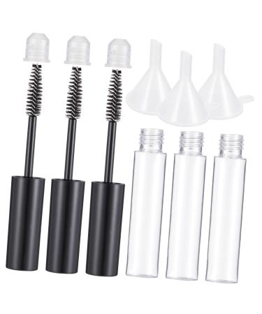 Outanaya 1 Set Mascara Tube Funnel DIY Mascara Clear Lash Mascara Clear Mascara for Eyelashes Plastic Black