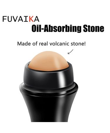 Oil Absorbing Volcano Roller with Replaceable Volcanic Balls - Portable Oil Control Roller for Instant Shine Removal (Black) - Buy Online on GoSupps.com