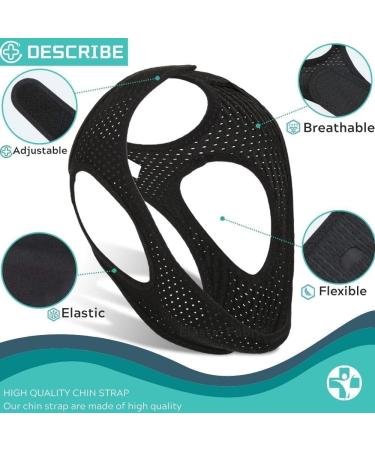 Keepaty Anti Snoring Chin Strap - Snoring Reduction Solution for Men, Women, and Kids - Breathable Black Design - Buy Online on GoSupps.com