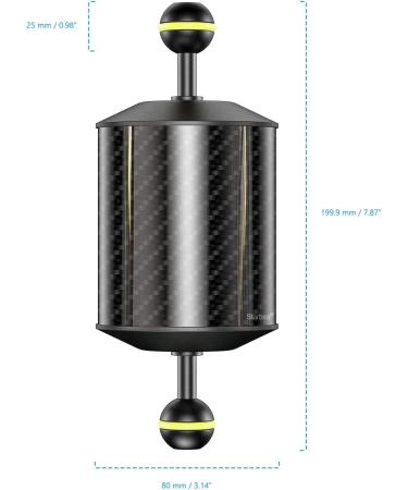 Seafrogs 7'' Carbon Fiber Float Arm (GA-9-2PCS) - Underwater Photography Accessory for Diving Tray Video Light/Strobe - Buy Online on GoSupps.com