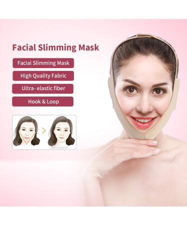 Face Lifting Mask - Natural Cheek Slimmer & Chin Reducer | Anti-Aging V Face Bandage (XL) for Double Chin Reduction - Buy Online on GoSupps.com