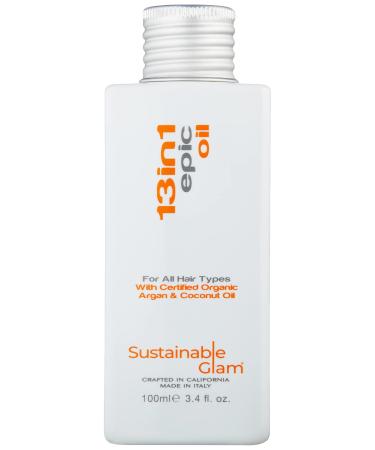 Sustainable Glam 13in1 Epic Hair Oil with Argan Oil & Coconut Oil - For all hair types - Vegan  sulfate free  paraben free