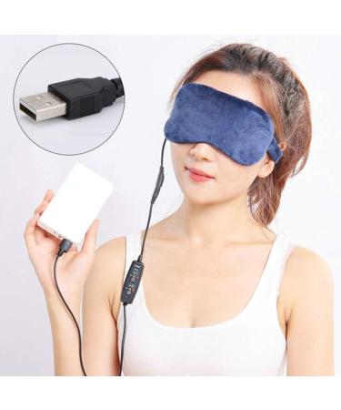 Healifty USB Hot Eye Mask - Portable Electric Heated Eye Mask Warmer with Time Temperature Control - Blue (Free Size) - Buy Online on GoSupps.com