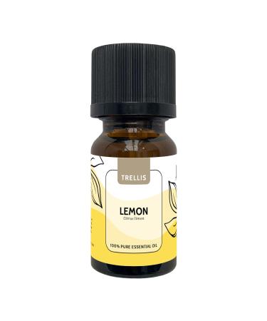 Lemon Essential Oil 10ml by Trellis | 100% Pure Lemon Oil | Premium Aromatherapy Oil for Diffusers for Home | Natural Vegan Cruelty Free Ethically Sourced in Italy & Bottled in UK Lemon 10.00 ml (Pack of 1)
