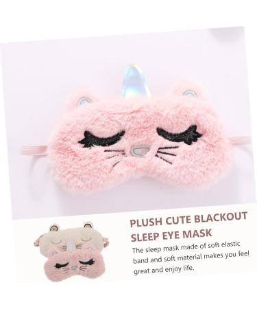 FRCOLOR Cat Eye Mask & Unicorn Eye Shade - 2pcs Sleeping Eye Patches & Leaf Soap Holder - Animal Blindfolds for Comfortable Sleep - Buy Online on GoSupps.com