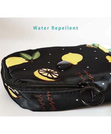 Menstrual Pouch 2-Pack - Compact Sanitary Napkin & Tampon Holder for Women/Girls, Cactus/Lemon Design - Buy Online on GoSupps.com