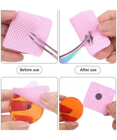 500Pcs Nail Wipes Cotton Pad Lint Free - Pink Acrylic Nail Cotton Pads - Buy Online on GoSupps.com