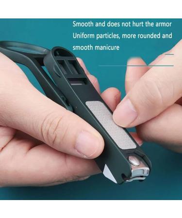 Portable Nail Scissors with Magnifying Glass Nail Clipper with Magnifying Glass & Nail Filer Stainless Steel Toe Nail Clippers for Elderly (Black) - Buy Online on GoSupps.com