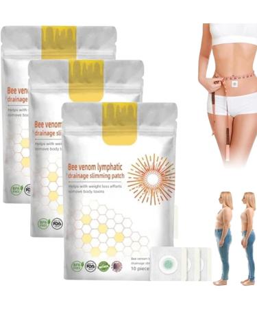 Bostore Bee Venom Lymphatic Drainage Slimming Patch - Bostore Bee Venom Lymphatic Patches - Bee Lymphatic Drainage & Slimming Patches for Women (3box)