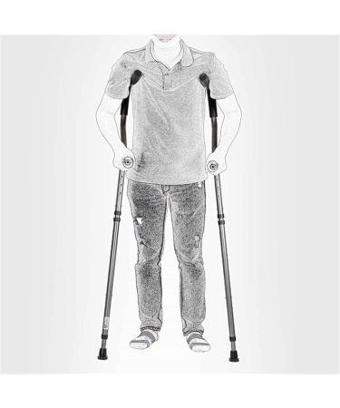 PSMPENG LRVTREC Forearm Crutches Adjustable Cane Portable Crutch Thick Aluminum Alloy Foldable with Shock Absorption Double Slip Antislip Disabled Elderly Lightweight Arm Crutch - Buy Online on GoSupps.com