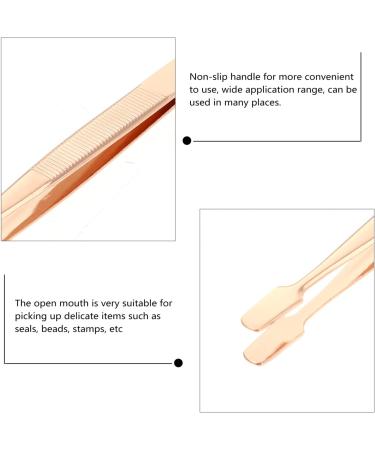 Precision Tweezers 4Pcs Stamp Tweezers stamp tool stamp stamp straight Stainless Steel Anti- Forceps As Shown 11X0.5cm - Buy Online on GoSupps.com