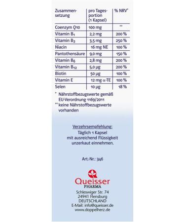 Double-Heart Coenzyme Q10 100 + Vitamins B1 & B12 | 60 Capsules for Energy & Nervous System Support - Shop Internationally! - Buy Online on GoSupps.com