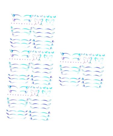 Didiseaon Didiseaon 24 Sheets Eyeliner Sparkle Stickers Women Makeup Eyeshadow Makeup Stickers Temporary Eyeshadow Stickers Hawaiian Stickers Makeup