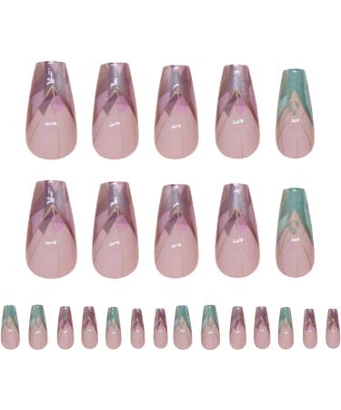 Misaakoeq Press on Nails for Women | Colorful Irregular Nails Set | Portable Women Press on Nails User Friendly Fake Nails for Dates Birthday Parties - Buy Online on GoSupps.com