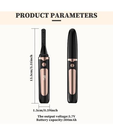 Heated Eyelash Curler - 4 Heat Levels USB Rechargeable LED Display Auto Off | Perfect Gift for Her - Buy Online on GoSupps.com