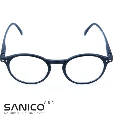 Sanico Fashionable Reading Glasses | Diopter Options 1.0 to 3.5 | Unisex Venezia Black | Stylish Visual Aid for Men & Women - Buy Online on GoSupps.com