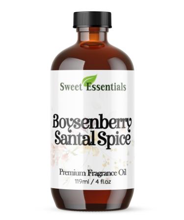 Boysenberry Santal Spice 4oz Premium Fragrance Oil Aromatherapy Diffuser Crafts Soap Home Scents Bath & Body DIY Parfum and Much More. Versatile & Long-Lasting by Sweet Essentials