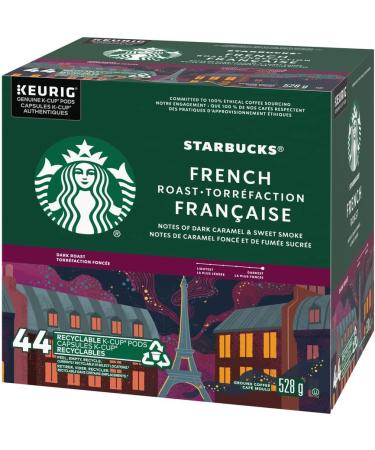 Starbucks French Roast Dark Roast Ground Coffee K-Cup Pods 44 ct Box & Pike Place Medium Roast K-Cups Single Serve Keurig Compatible Coffee Pods for Keurig Brewers - 24 Capsules - Buy Online on GoSupps.com