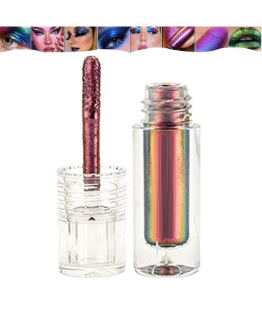 LaoSShu Women's lip gloss multichrome liquid lipstick multichrome eyeshadow stick long-lasting waterproof non-stick liquid lip gloss (Color: 02)