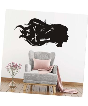 HAPINARY Wall Sticker for Salon Self-Adhesive Wall Sticker Wall Sticker for Hair Salon Wall Decals Barber Shop Wall Decal Decoration for Home Homedecor Hairdressing Wall Sticker - Buy Online on GoSupps.com