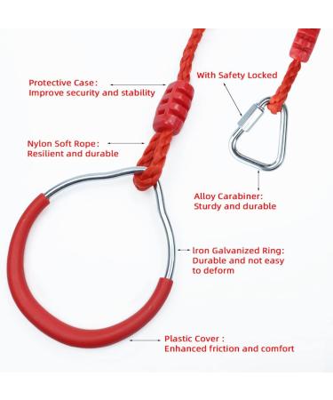 7PCS Colorful Ninja Rings Kit for Kids & Adults - Playground Gymnastic Ring Fitness Set - American Ninja Warrior Obstacle Course Accessories - Buy Online on GoSupps.com