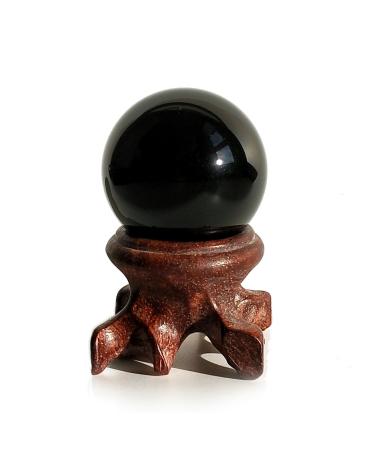 Mina Heal Obsidian Crystal Ball for Fengshui Meditation Crystal Healing Divination Sphere Home Decoration 100% Natural 30mm