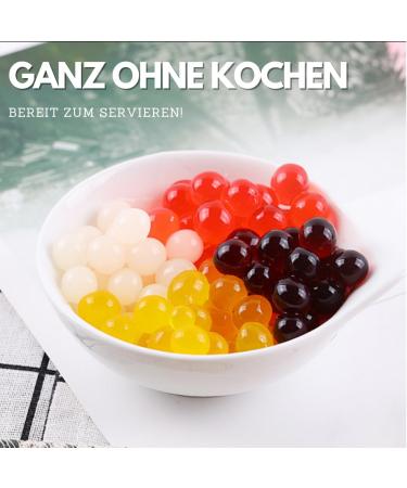 Buy Bubble Tea Popping Boba Mix - 3 x 600g Peach Green Apple & Blueberry - Gluten-Free Fruit Beads for DIY Toppings - Buy Online on GoSupps.com