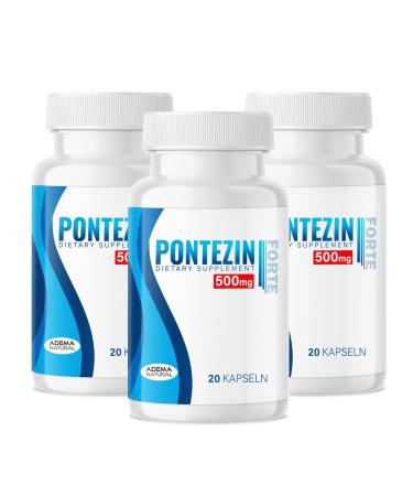 Adema Natural - Pontezin capsule 3 -way pack for men - immediate effect - extra effective capsules for the active man - effective - better performance - natural ingredients - 500 mg - 60 pcs