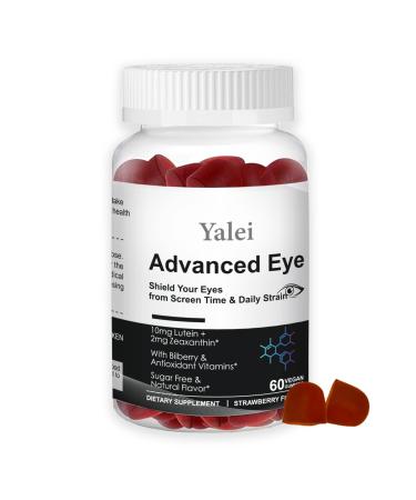Yalei Lutein and zeaxanthin Supplements | Sugar-Free | 10mg Lutein & 2mg Zeaxanthin for Screen Time Eye Care - with Vitamins A C E for Digital Eye Strain | Non-GMO | 60 Count