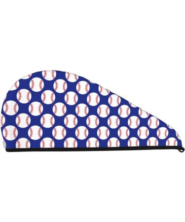 Buy Baseball Pattern Microfiber Hair Towel - Soft Super Absorbent & Quick Dry Hair Wrap for Women - Ideal for Long Curly & Thick Hair - Buy Online on GoSupps.com