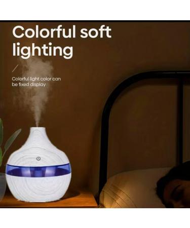 Mini USB Air Humidifier | Portable LED Light 130ml Mist Spray | Wood Grain Aroma Diffuser | Small Appliance for Bedroom Accessories - Buy Online on GoSupps.com
