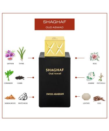 Swiss Arabian Shaghaf Oud Aswad - Luxury Products From Dubai - Long Lasting Personal EDP Spray Fragrance - A Seductive Signature Aroma - 2.5 Oz - Buy Online on GoSupps.com