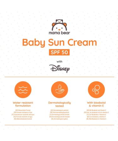 Disney Mama Bear Baby Sun Cream SPF 50 - 4x100ml | High UVA/UVB Protection - Buy Online on GoSupps.com