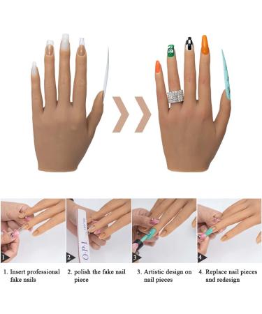 Silicone Practice Hand for Acrylic Nails - Flexible Bendable Mannequin Training Tool - Left Hand - Buy Online on GoSupps.com