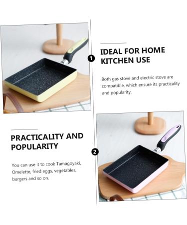 Milisten 3 Pcs Frying Pan Baking Pans Griddle Pan Flat Skillet Egg Skillet Pancake Skillet Spanish Tortilla Pan Non Stick Omelette Pan Nonstick Egg Pan Nonstick Skillet Square Smokeless Pot 34X13CMx3pcs Random Colorx3pcs - Buy Online on GoSupps.com