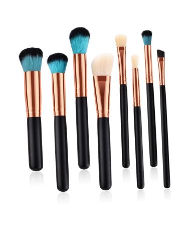 FRCOLOR Makeup Brush Kit 8pcs Wooden Handle Miss Beauty Tools Bamboo Foundation Brush