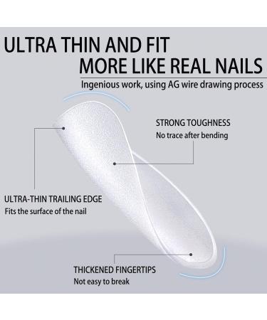 360PCS Clear Short Matte Coffin Nail Tips | Full Cover Double-Sided Frosted False Nails for Gel & Acrylic Extensions - 15 Sizes | No File Needed - 06-360pcs - Buy Online on GoSupps.com