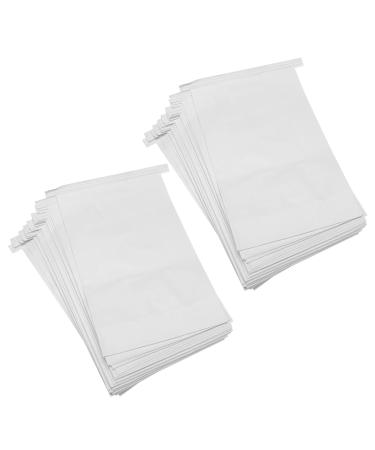 MACIMO 100 Pcs Vomit Bags White Throw Up Bags for Motion Morning Sickness and Hangovers Travel Disposable Paper Puke Bag