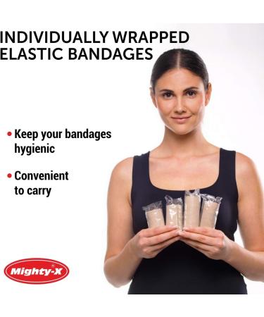Premium 4 Wide Elastic Bandage Wrap 2 Pack + 4 Extra Clips - Extra Long 110 (Not Stretched) - Buy Online on GoSupps.com