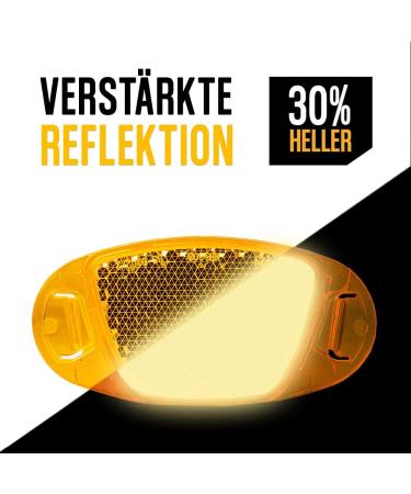 Kellago Strong Reflecting Cat Eye Bicycle Spoke Reflectors - 4 Pack Orange | High Security & Visibility - Buy Online on GoSupps.com